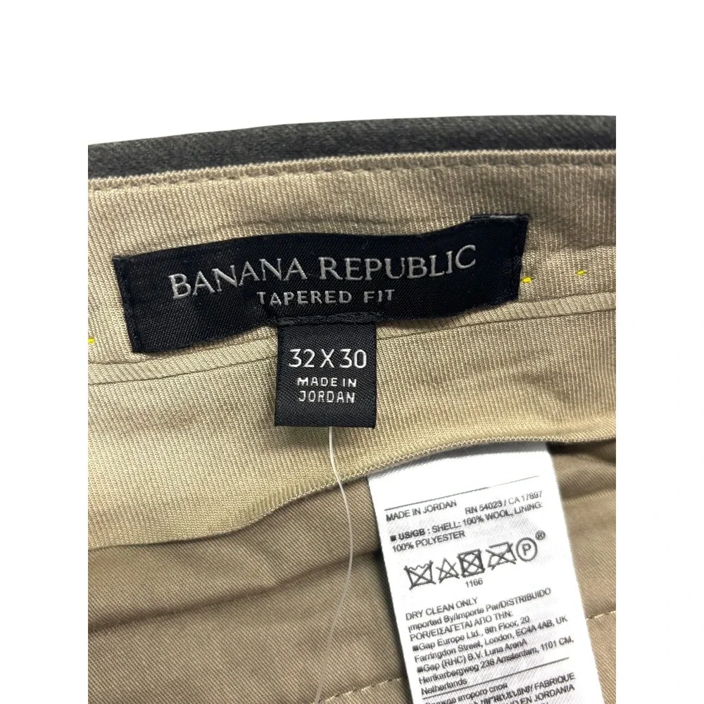 NEW Banana Republic 32x30 Olive Italian Flannel Wool Pants Perfect Trousers